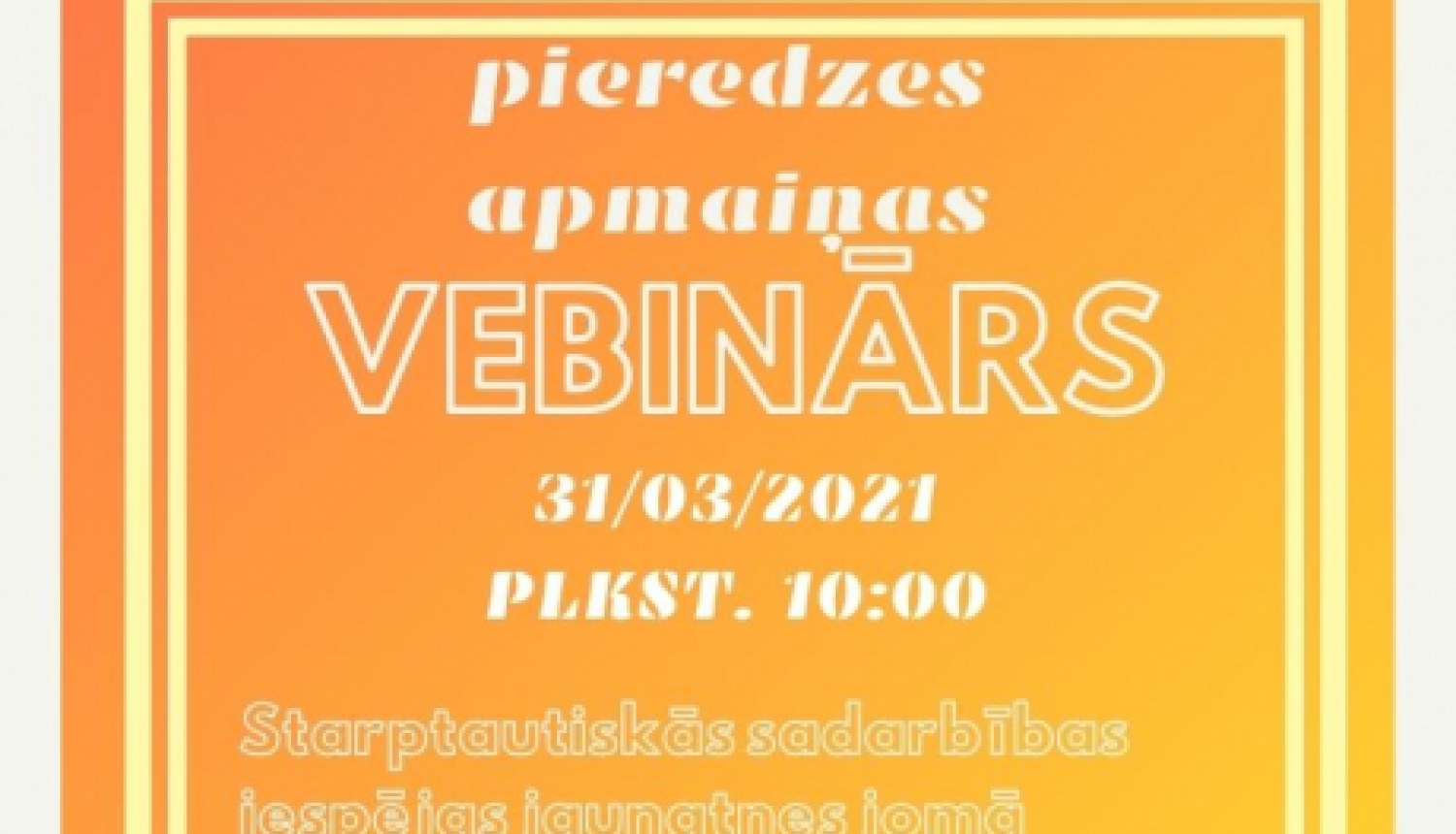 Projekta “KOPĀ vienā virzienā” ietvaros darbā ar jaunatni iesaistītos aicina uz pieredzes apmaiņas vebināru