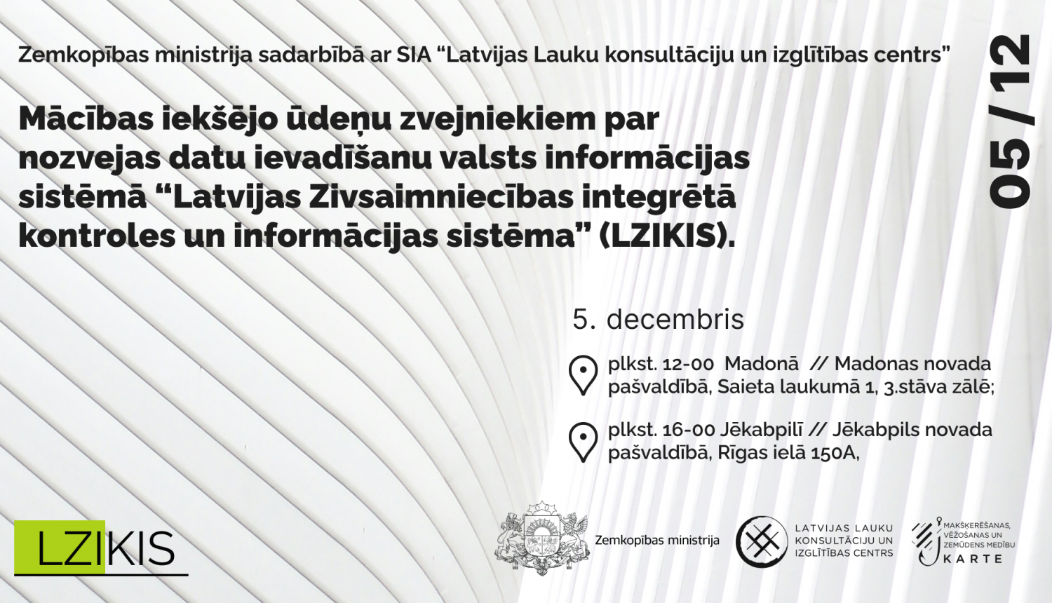 Plakāts - teksts uz pelēcīga fona