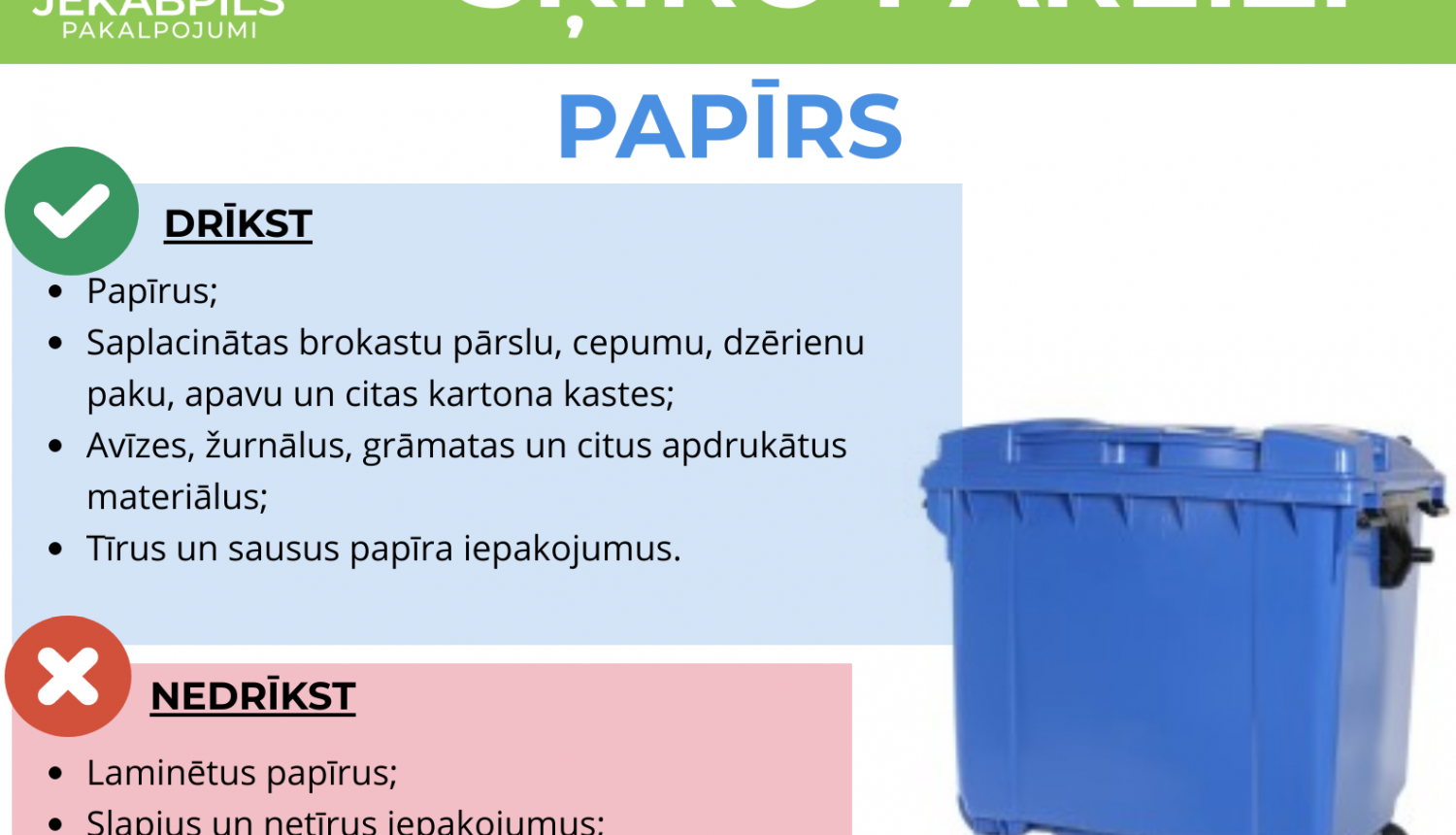 Ilustratīvs attēls par atkritumu šķirošanu