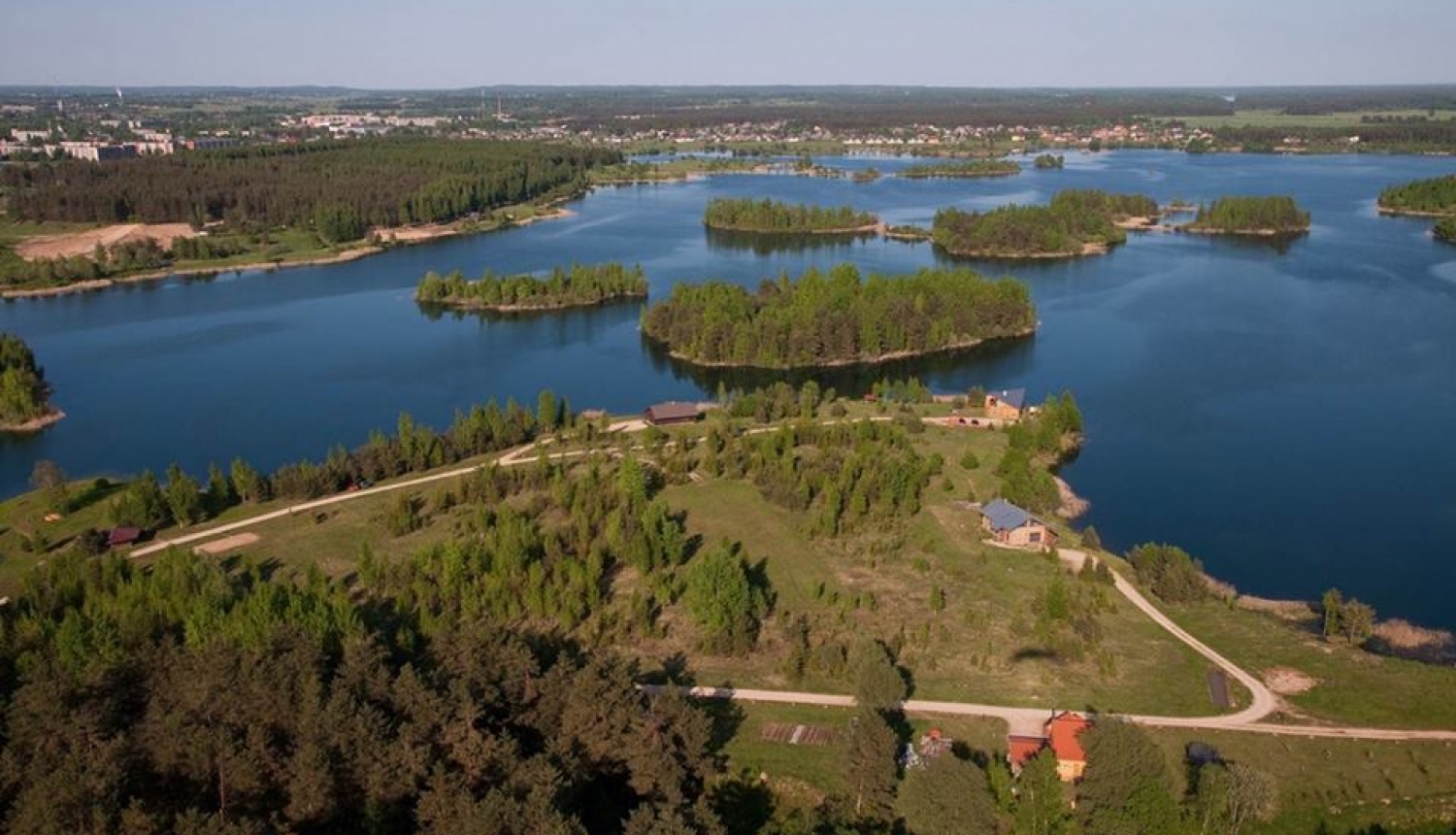 Mežaparks Jēkabpilī no putna lidojuma