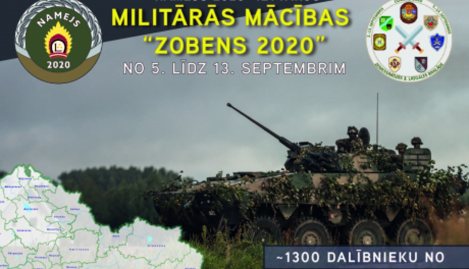 Notiks Zemessardzes 3. Latgales brigādes militārās mācības “Zobens 2020”