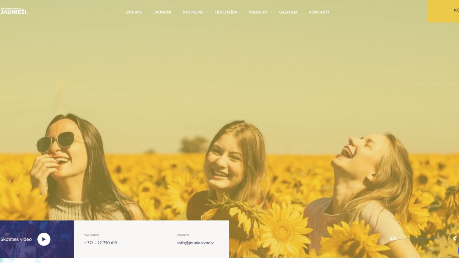 Jauniešivar mājaslapa