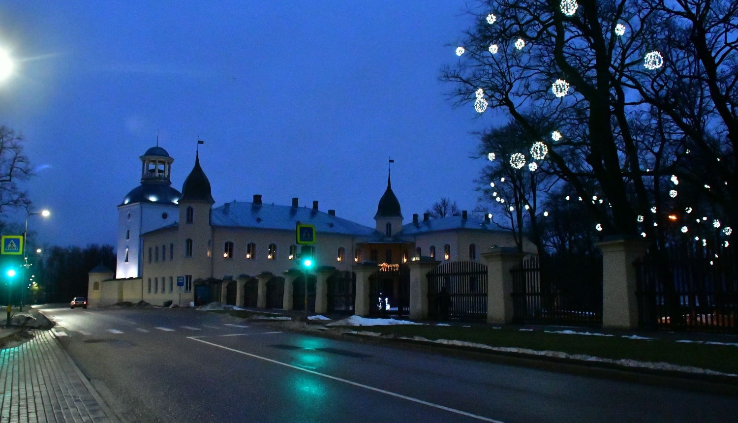 Rīgas iela Jēkabpilī pie Krustpils pils