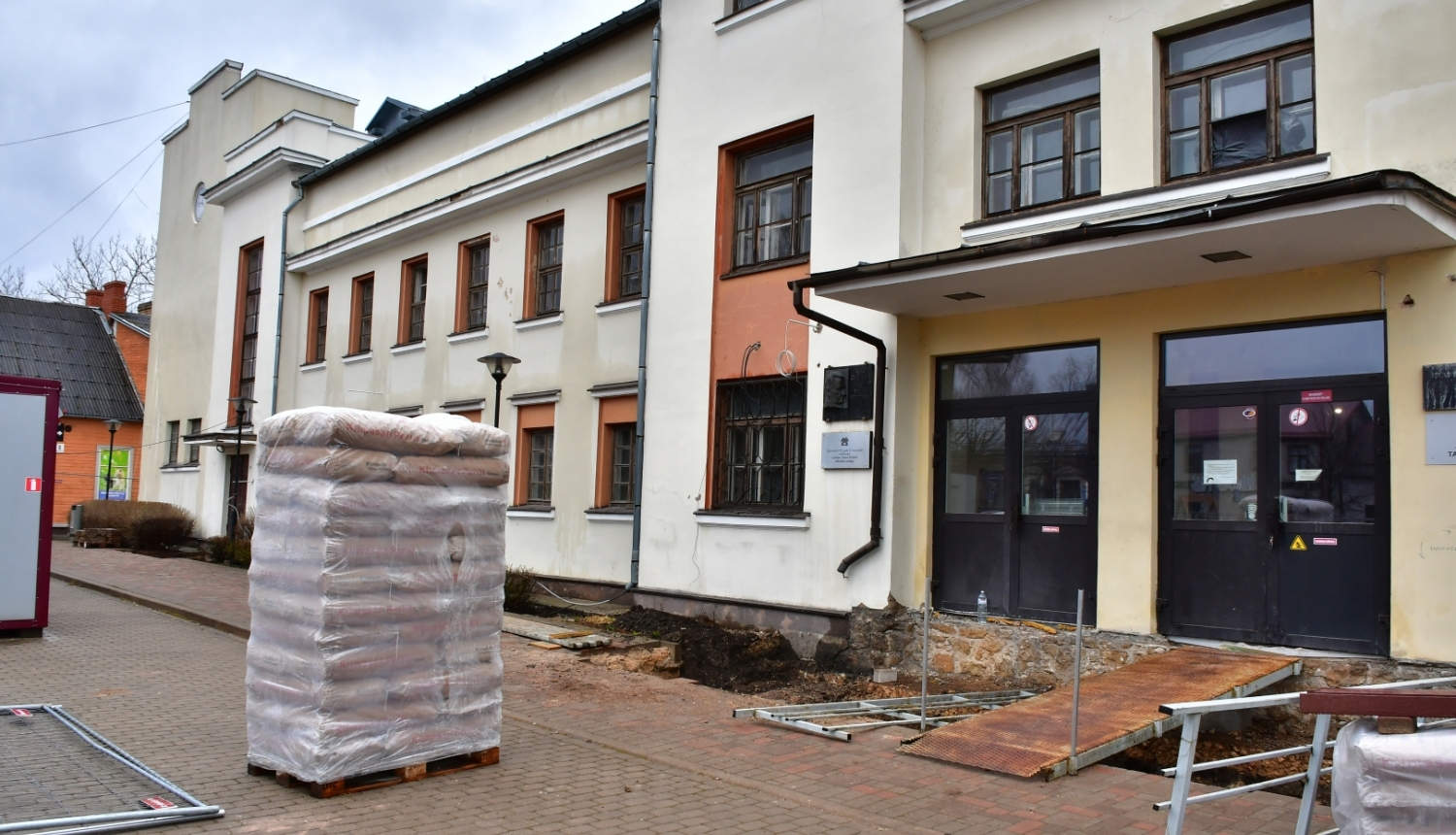 Jēkabpils Tautas nams remonta laikā 2022.gadā