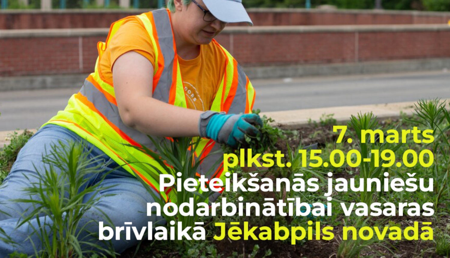 uzsaukuma plākāts pieteikties skolēnu nodarbinātībai