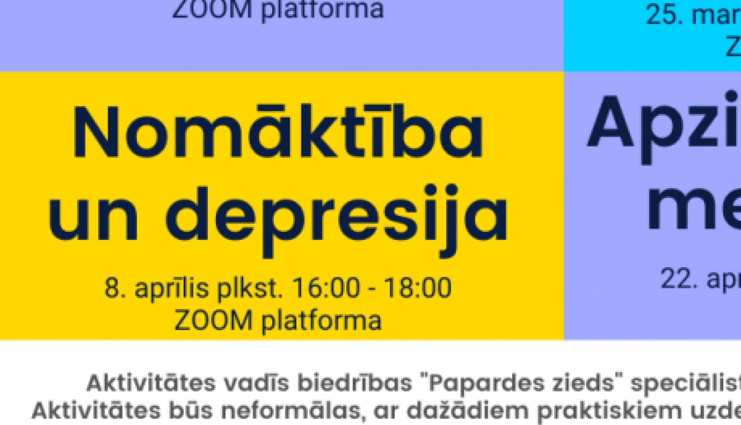 Vebināru cikls jauniešiem par garīgo veselību "Es varu!" – aprīļa aktivitātes