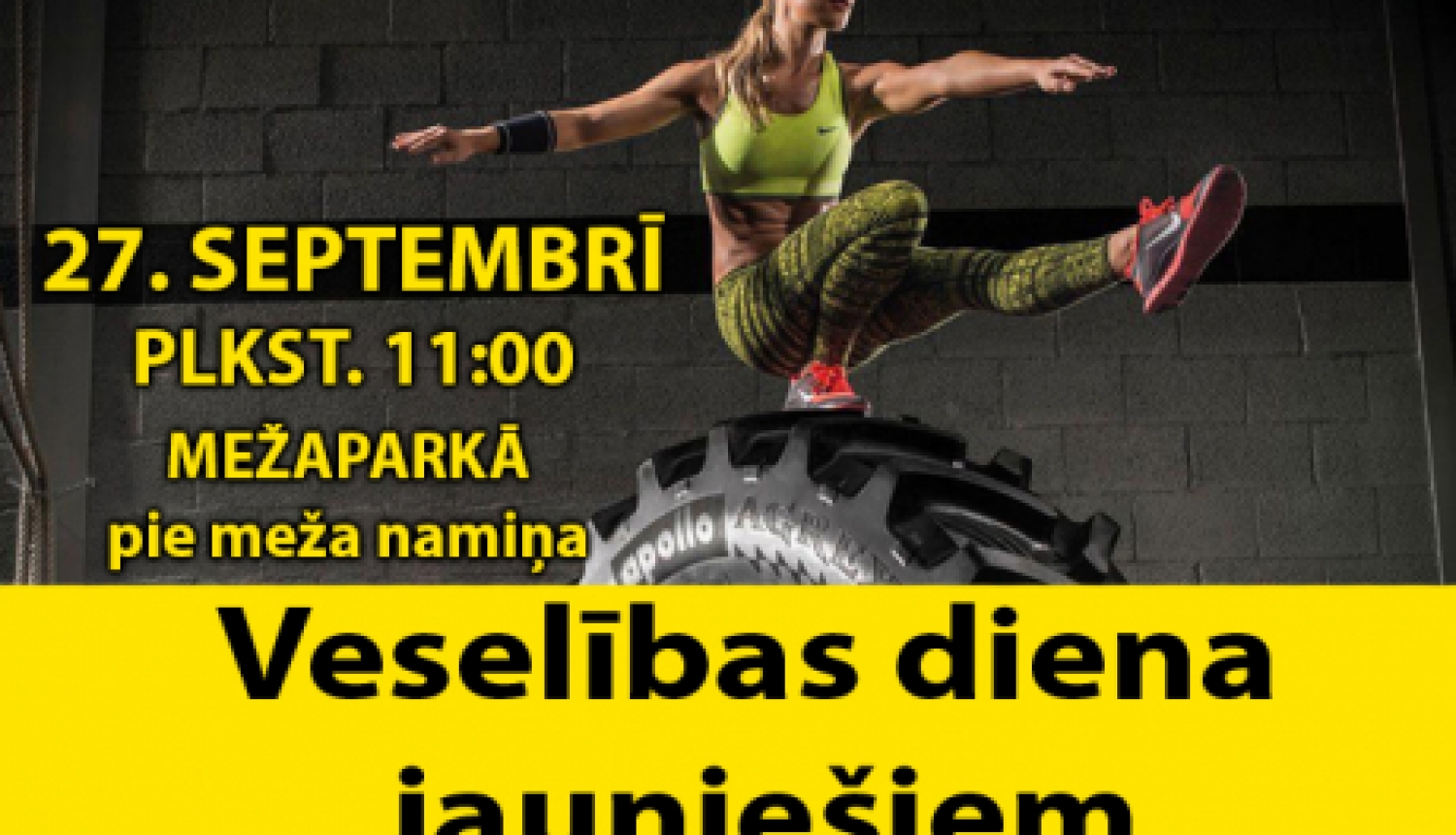 27.septembrī Jēkabpils Mežaparkā notiks “Veselības diena jauniešiem”