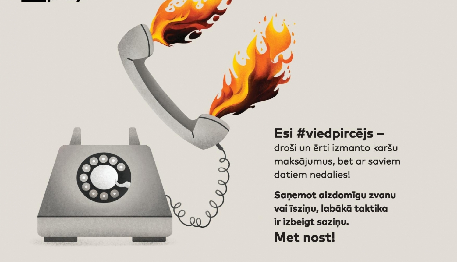 Informatīvs plakāts par krāpniecību