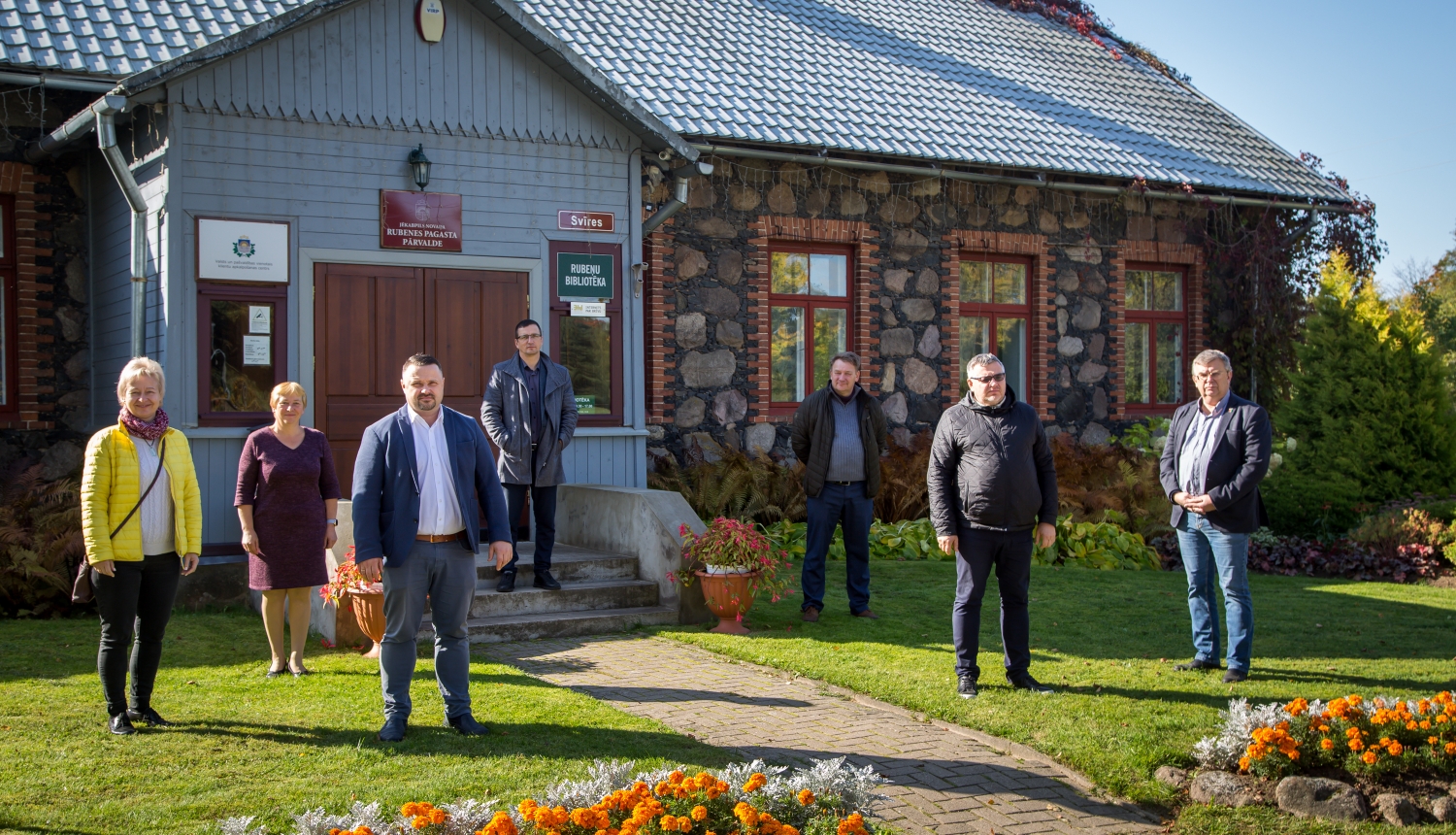 Jēkabpils novada vadība pie Rubenes pagasta pārvaldes